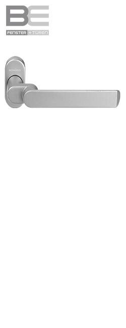 Haustürdrücker 240156 gekröpft silberfarbig EV1