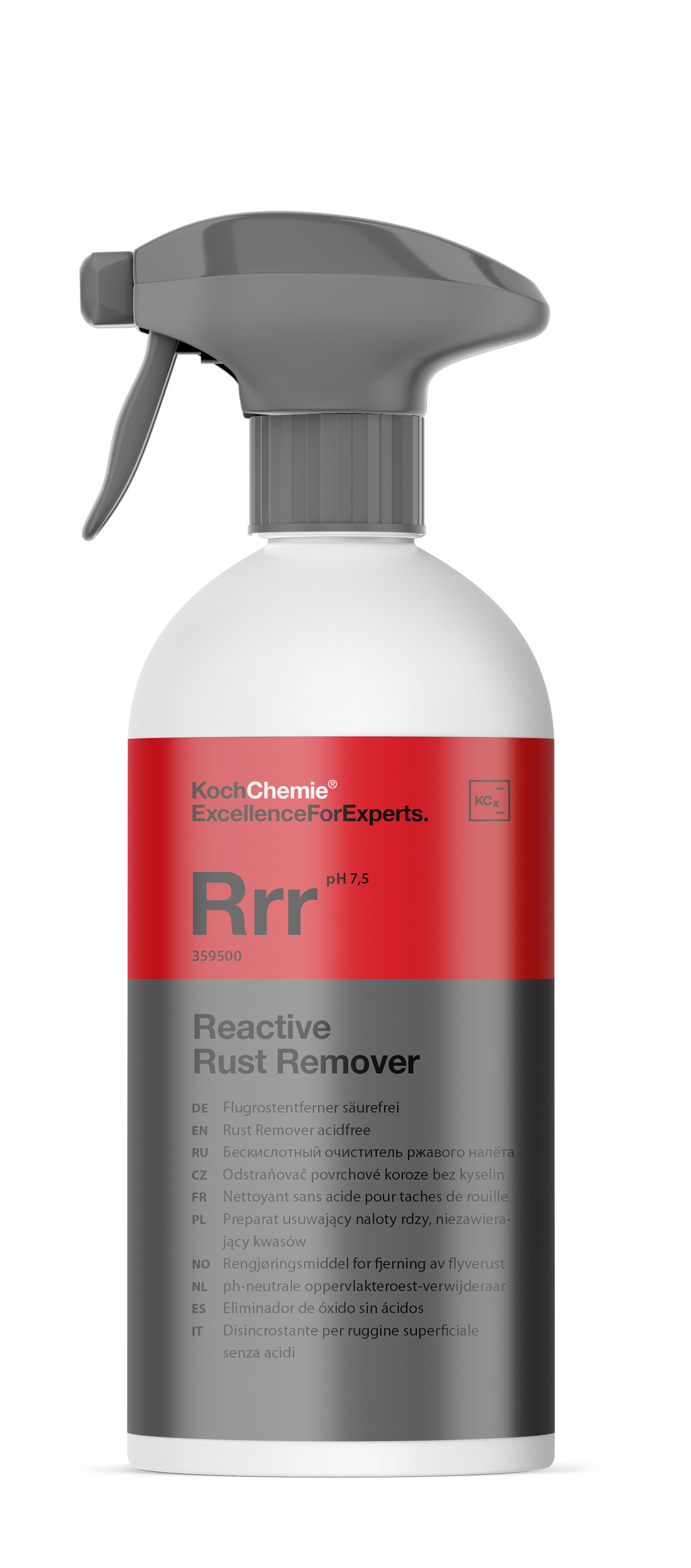 Koch Chemie RRR Reactive Rust Remover,Flugrostentferner/ Felgenreiniger 500ml inkl. Sprühkopf
