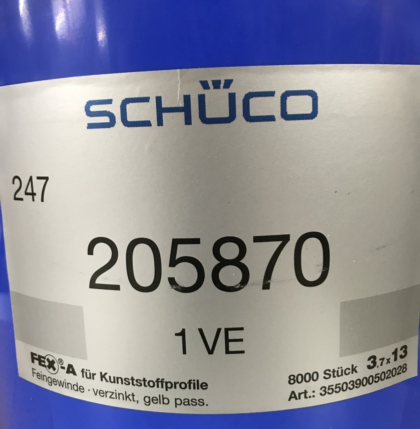 Schüco Fensterbauschrauben 3,7 x 13 bis 22 mm