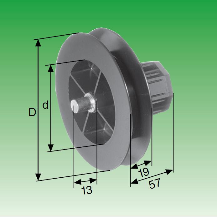 Selve Mini-Gurtscheibe, kurz, SW 40 mit Walzenkapsel