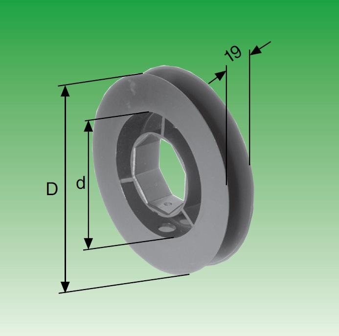 Selve Mini-Gurtscheibe für Stahlwelle SW 40