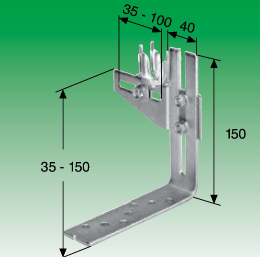 Selve Doppelhalterung, verzinkt mit Verstellwinkel