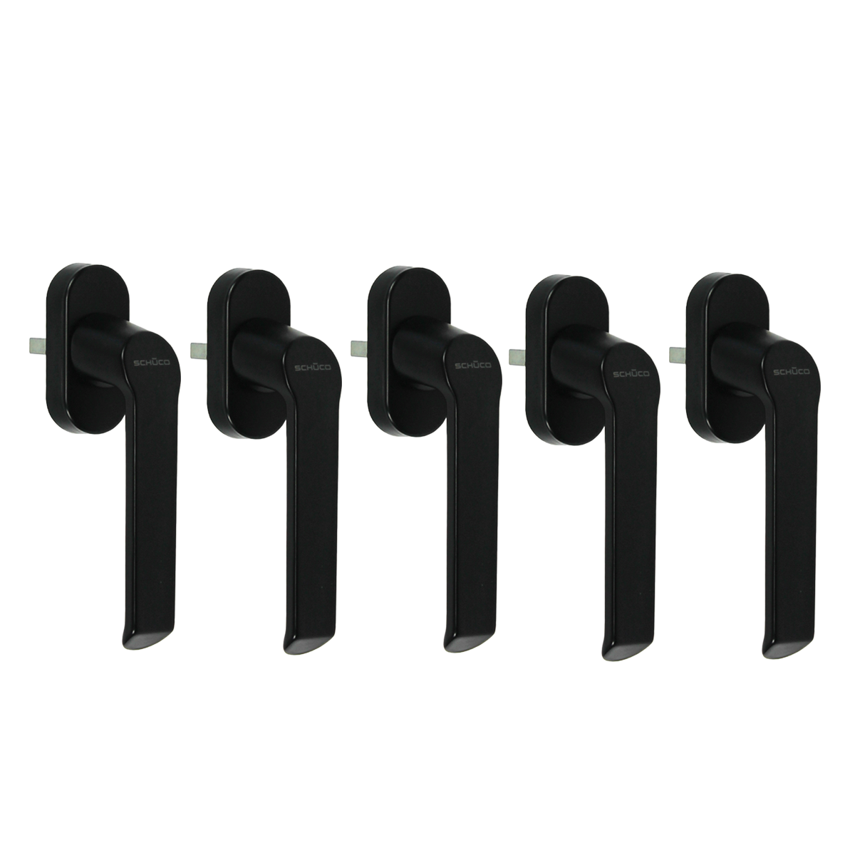 5er Sparset Schüco CT 70 Fenstergriff Akustik in schwarz