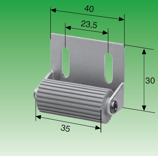 Selve Mini-Abdruckrolle mit verzinkter Stahlanschraubplatte