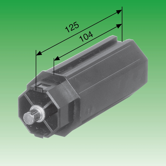 Selve Walzenkapsel lang für Stahlwelle SW 50, mit außenliegendem Stahl-Achsstift, für Mini-Gurt