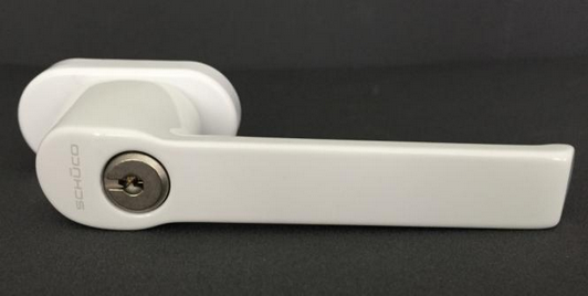 10x Schüco CT 70 Fenstergriff abschließbar in weiß