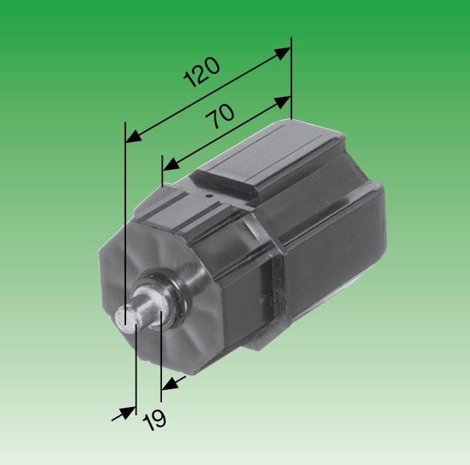 Selve Walzenkapsel mit Stahl-Achsstift Ø 12 mm für Stahlwelle SW 70