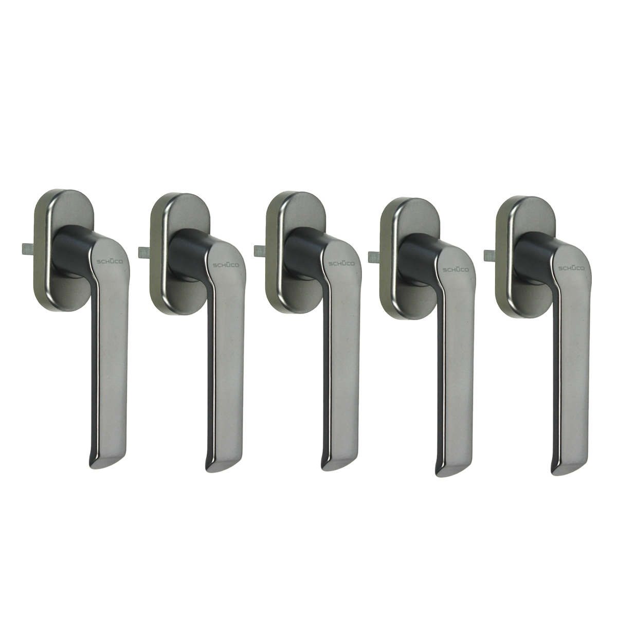 5er Sparset Schüco CT 70 Fenstergriff Akustik in edelstahl