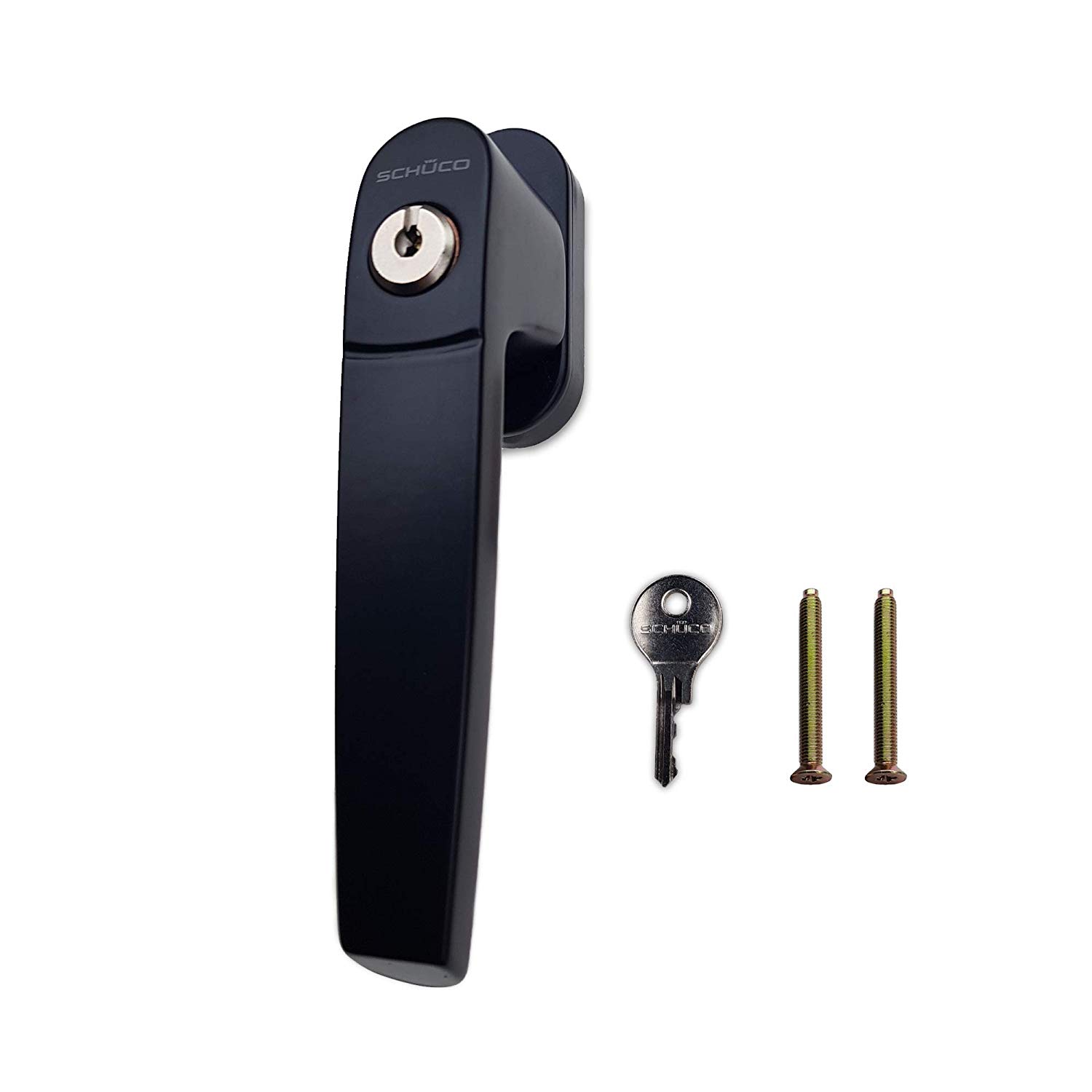 Schüco Corona Fenstergriff abschliessbar CT70/ SI82/ Living (schwarz)