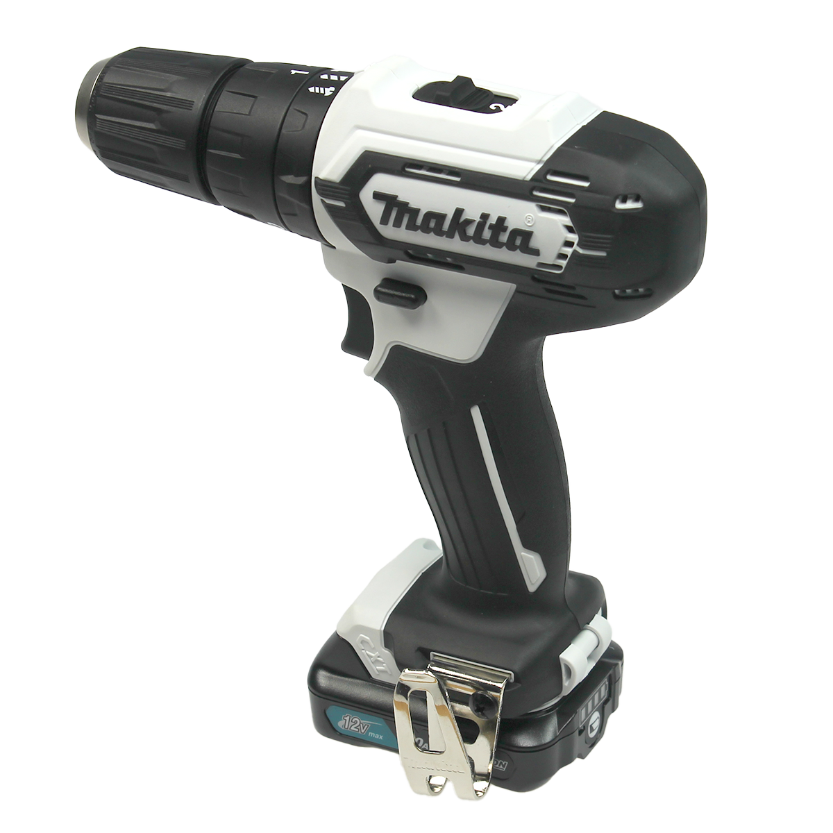 Makita Schlagbohrschrauber 12V max. Weiß / Akku+Koffer+Ladegerät