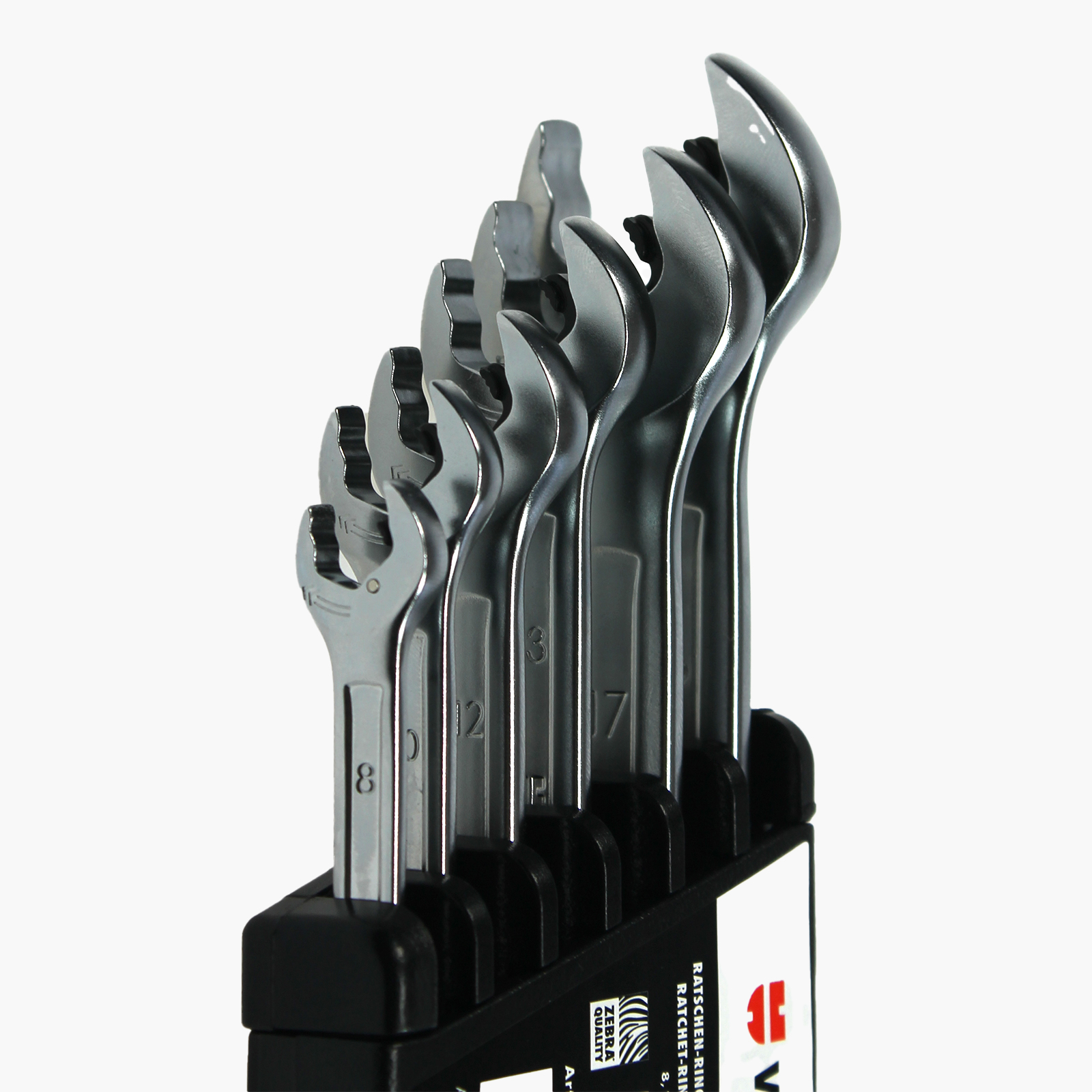 Würth Ratschenringmaulschlüssel Zebra 6 tlg. inkl. Kunststoffhalterung 071425950