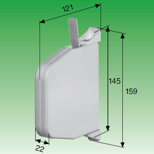 Selve Mini-Gurtwickler schwenkbar, 22 mm breit, für 15 mm Gurt