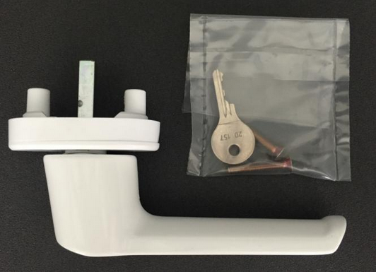 10x Schüco CT 70 Fenstergriff abschließbar in weiß