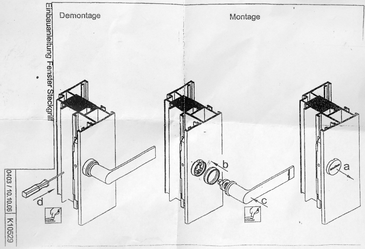 Schüco M&A Steckgriff, abschließbar