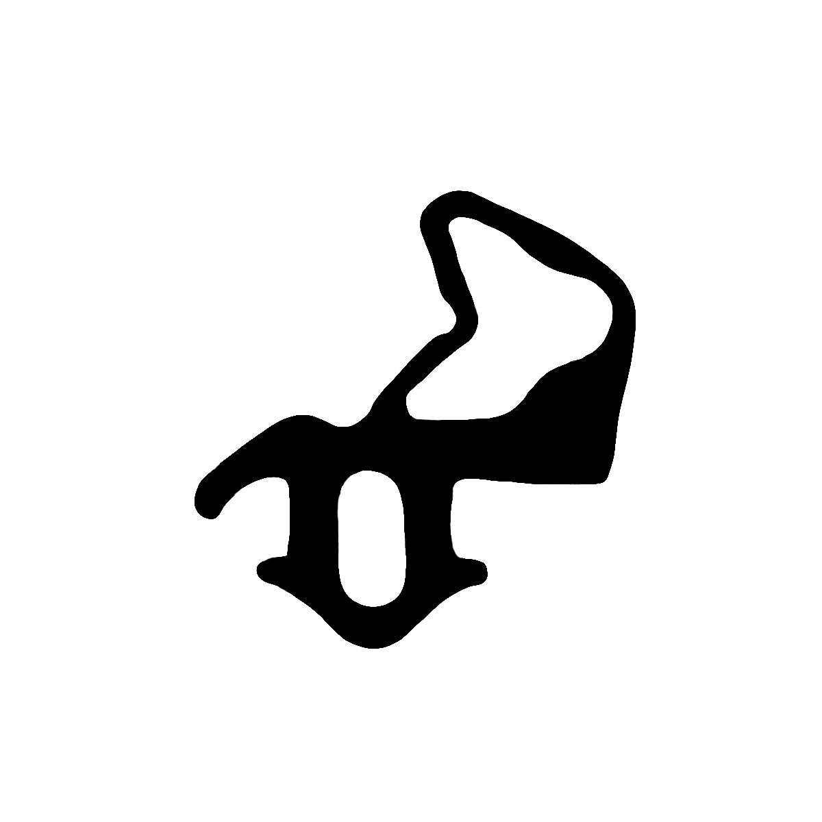 Schüco Anschlag/- Verglasungsdichtung schwarz 224927 (Alternativmaterial 224878)