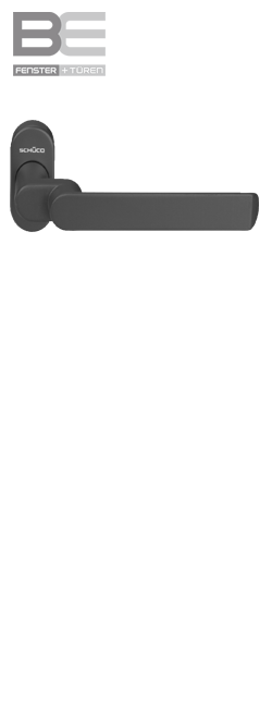 Haustürdrücker 240157 gekröpft Tiefschwarz RAL 9005