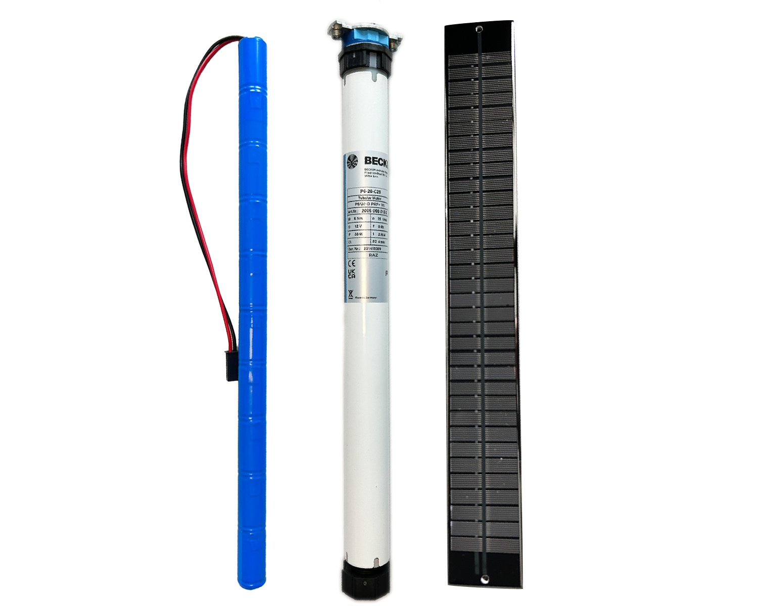 Becker Solar-Kit SK460 10Nm Rohrantrieb P10-11-C28 mit Akku und Solarpanel