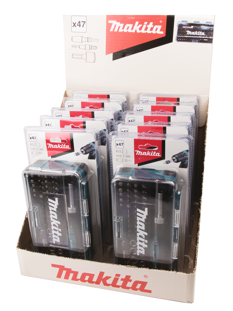 Makita Ratschen und Bit-Set 47-teilig, B-36170, Mehrfarbig