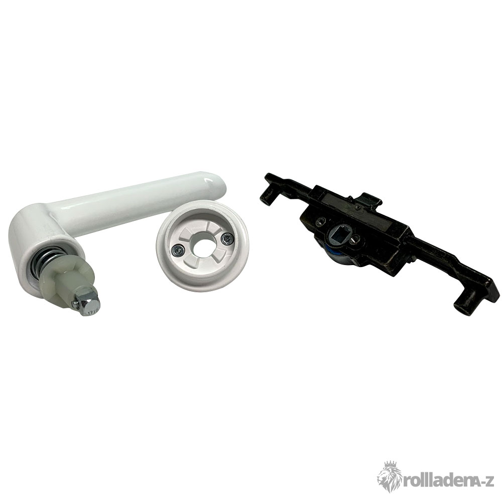 Schüco M&A Renovierungskit weiß Steckgriff, Kammergetriebe, Rosette