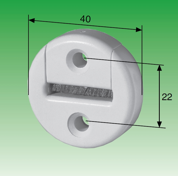 Selve Gurtführung aus Kunststoff, rund, mit Bürsteneinsatz