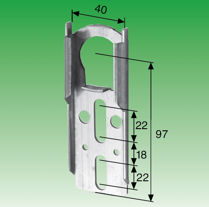 Selve Fertigkastenlager, Stahl-Blech, verzinkt, verstellbar, für Kugellager ø 40 mm