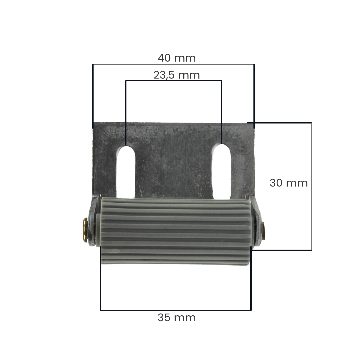 Selve Mini-Abdruckrolle mit verzinkter Stahlanschraubplatte